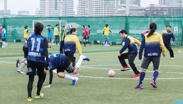 フットサル部の試合の様子